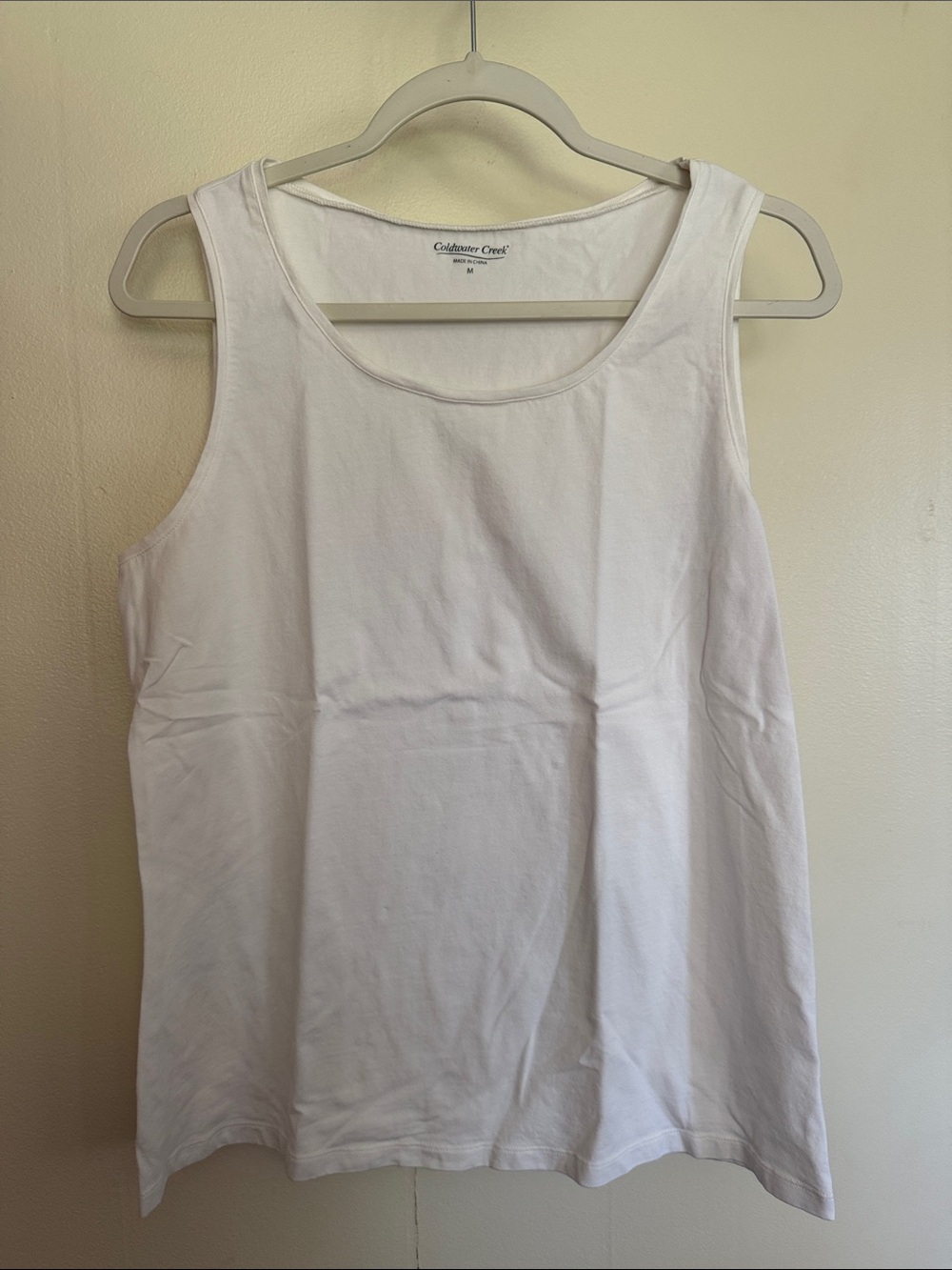 Coldwater Creek White Scoop Neck Tank Top